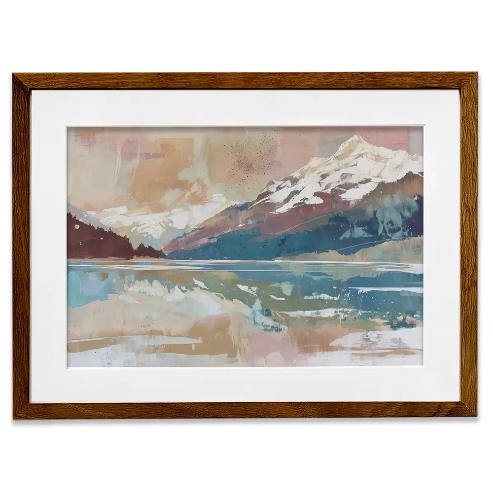 Alpine Lake Reflection Framed Art Print Alpine Lake Reflection Framed Art Print wall art product Chromatic Storm Studio