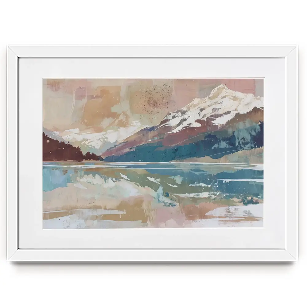 Alpine Lake Reflection Framed Art Print Alpine Lake Reflection Framed Art Print wall art product Chromatic Storm Studio