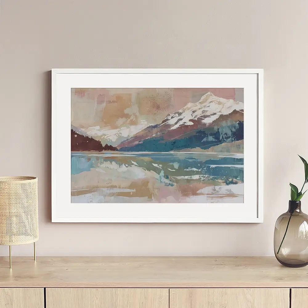 Alpine Lake Reflection Framed Art Print Alpine Lake Reflection Framed Art Print wall art product Chromatic Storm Studio