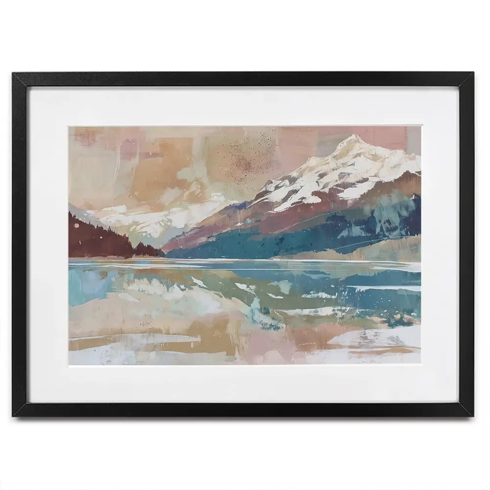 Alpine Lake Reflection Framed Art Print Alpine Lake Reflection Framed Art Print wall art product Chromatic Storm Studio