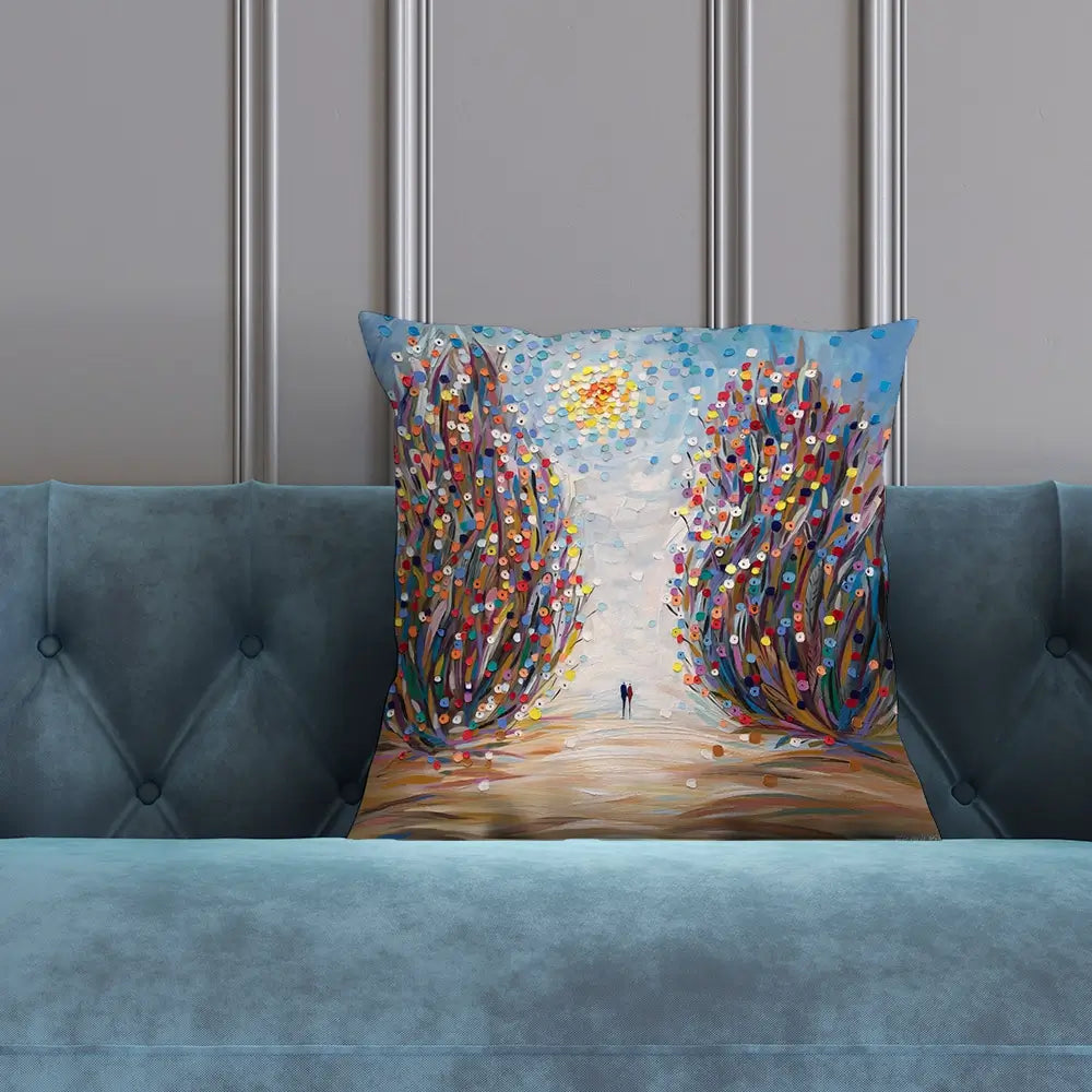 Among Flowers Cushion Among Flowers Cushion wall art product Ekaterina Ermilkina