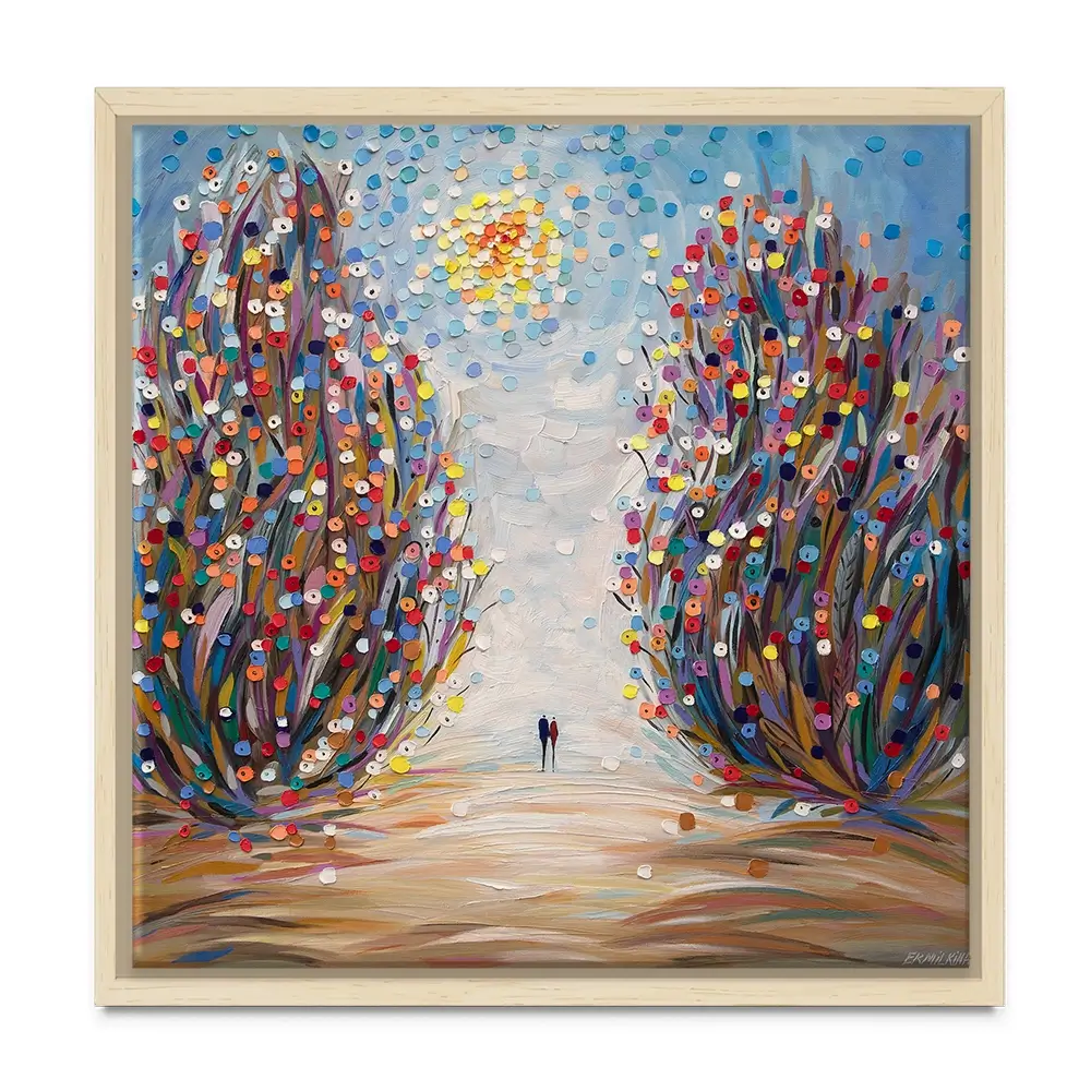Among Flowers Square Canvas Print Among Flowers Square Canvas Print wall art product Ekaterina Ermilkina
