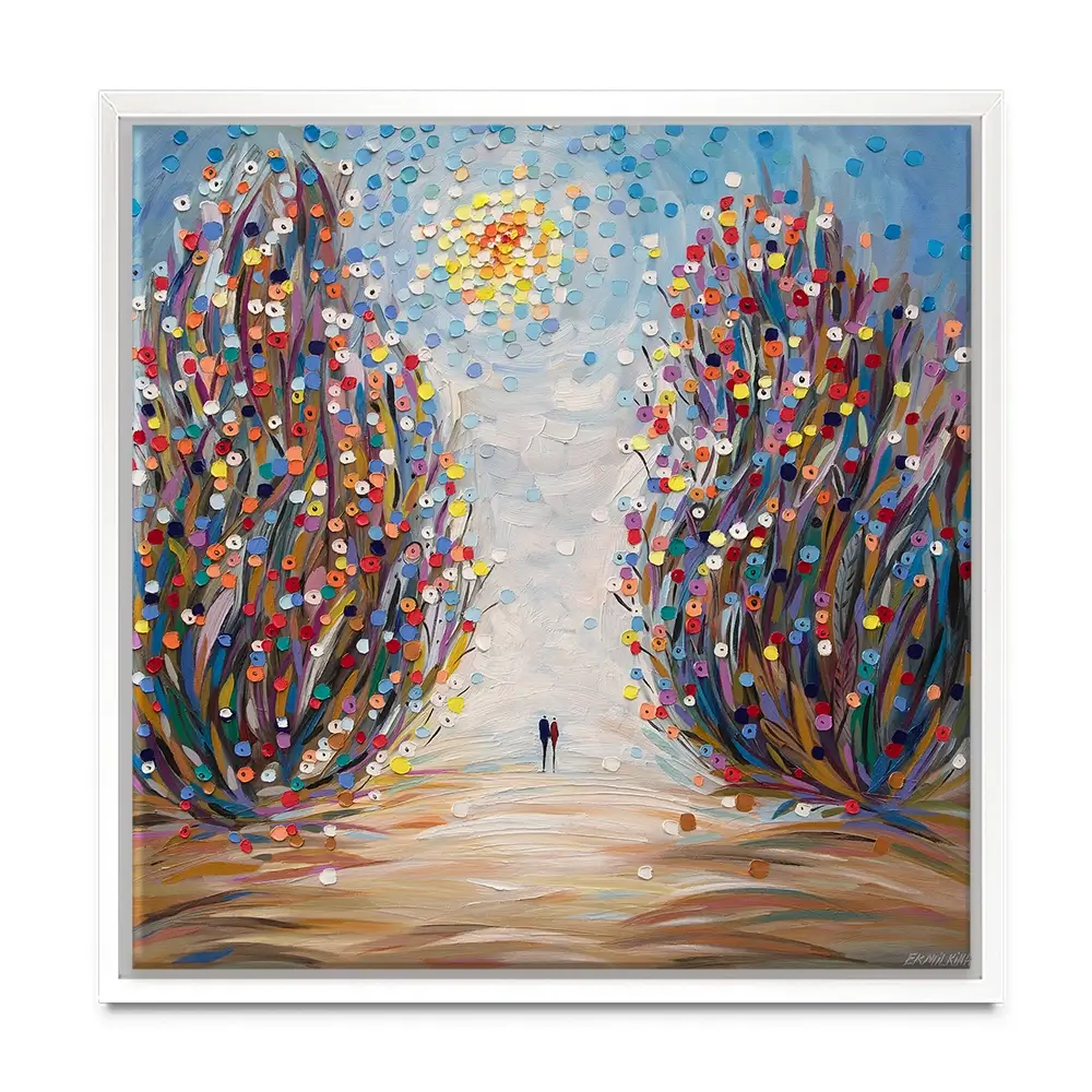 Among Flowers Square Canvas Print Among Flowers Square Canvas Print wall art product Ekaterina Ermilkina