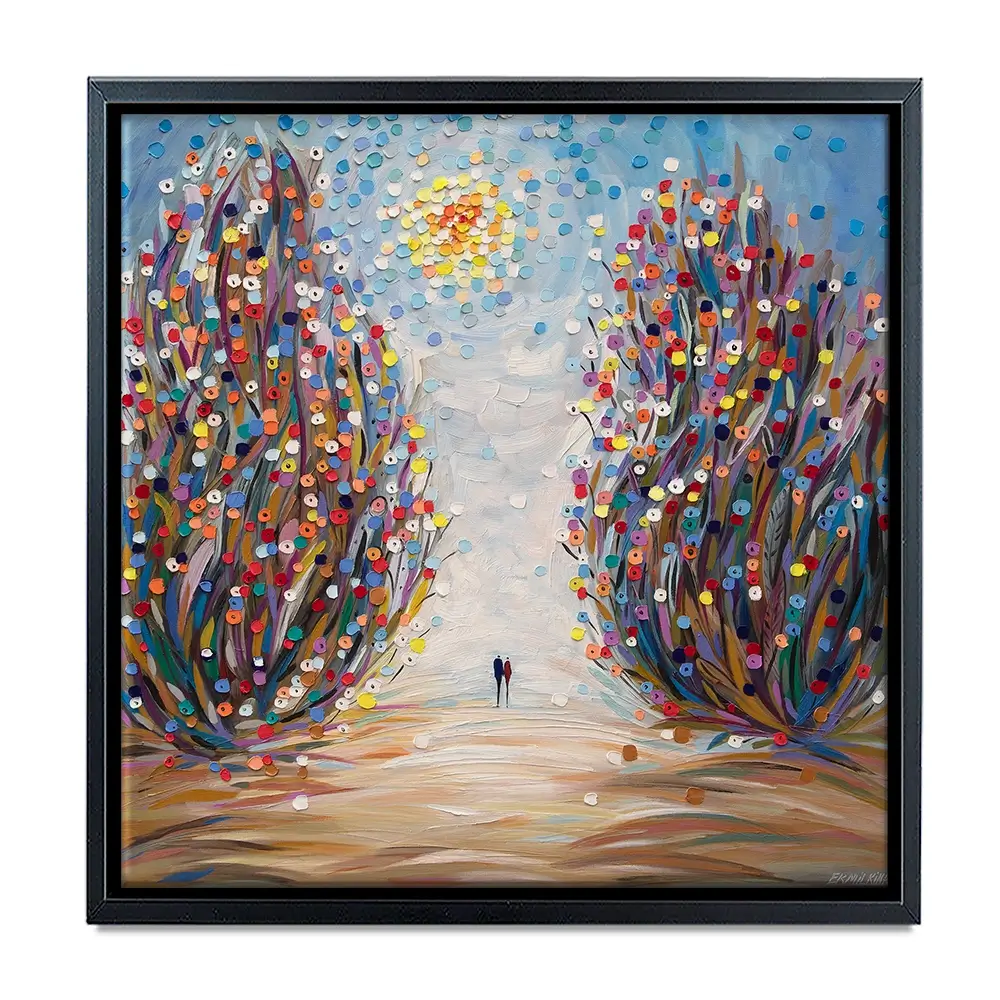 Among Flowers Square Canvas Print Among Flowers Square Canvas Print wall art product Ekaterina Ermilkina