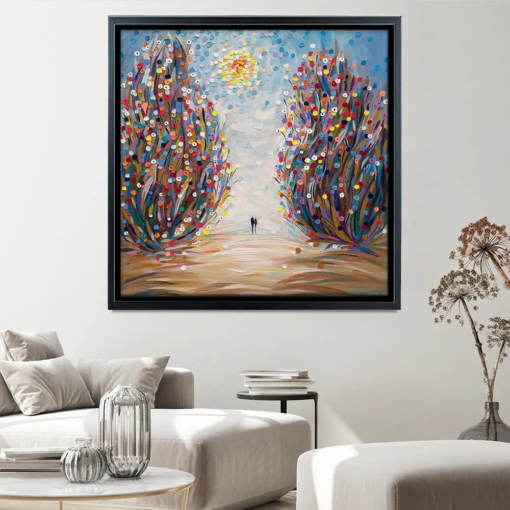 Among Flowers Square Canvas Print Among Flowers Square Canvas Print wall art product Ekaterina Ermilkina