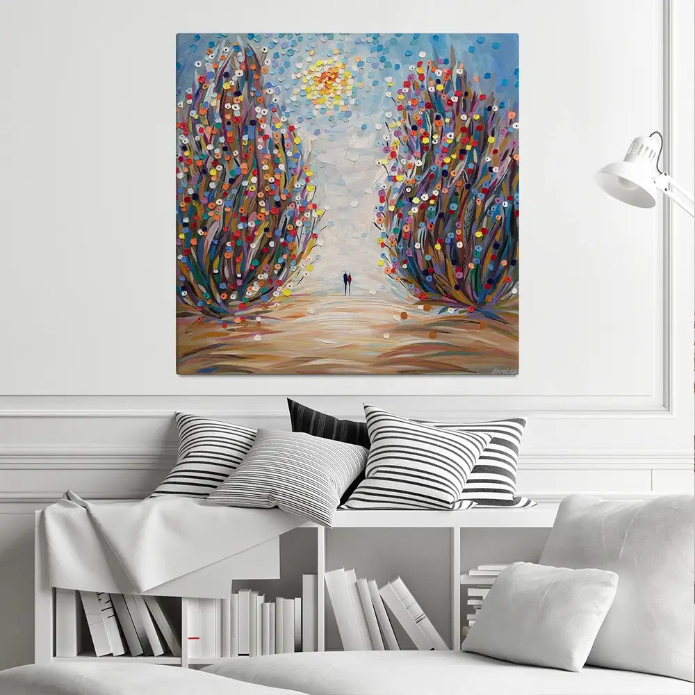 Among Flowers Square Canvas Print Among Flowers Square Canvas Print wall art product Ekaterina Ermilkina