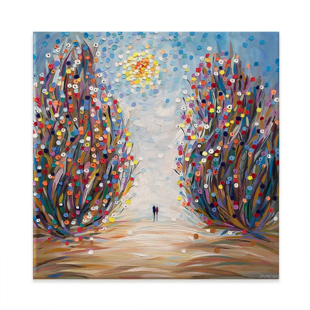 Among Flowers Square Canvas Print Among Flowers Square Canvas Print wall art product Ekaterina Ermilkina