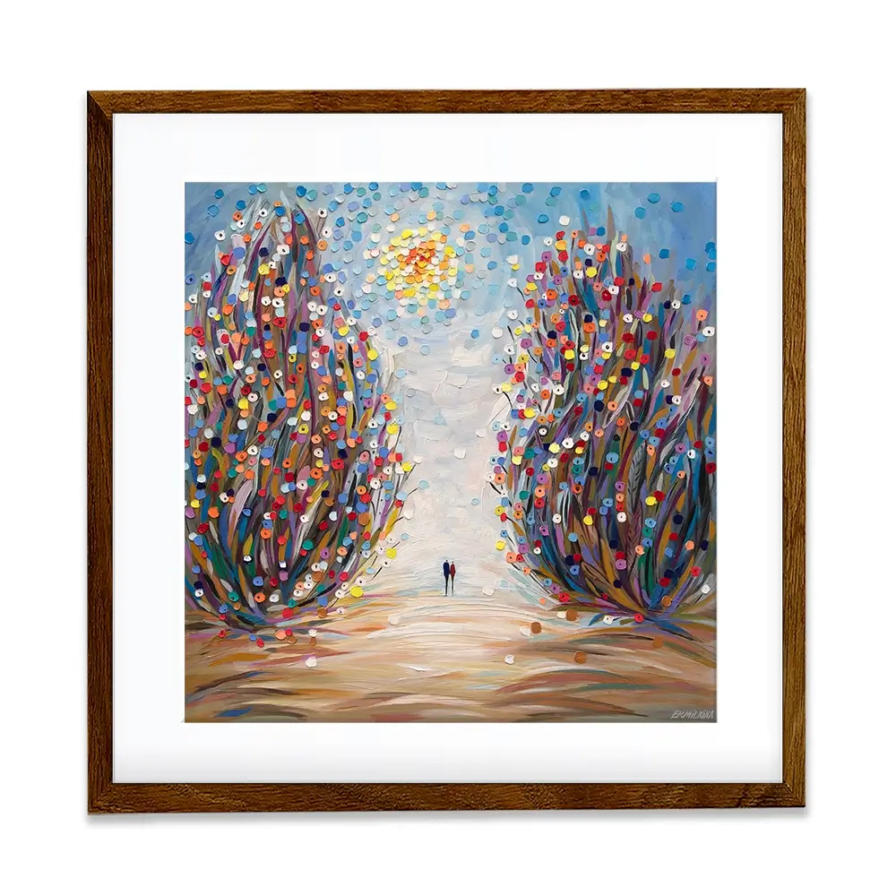Among Flowers Square Framed Art Print Among Flowers Square Framed Art Print wall art product Ekaterina Ermilkina
