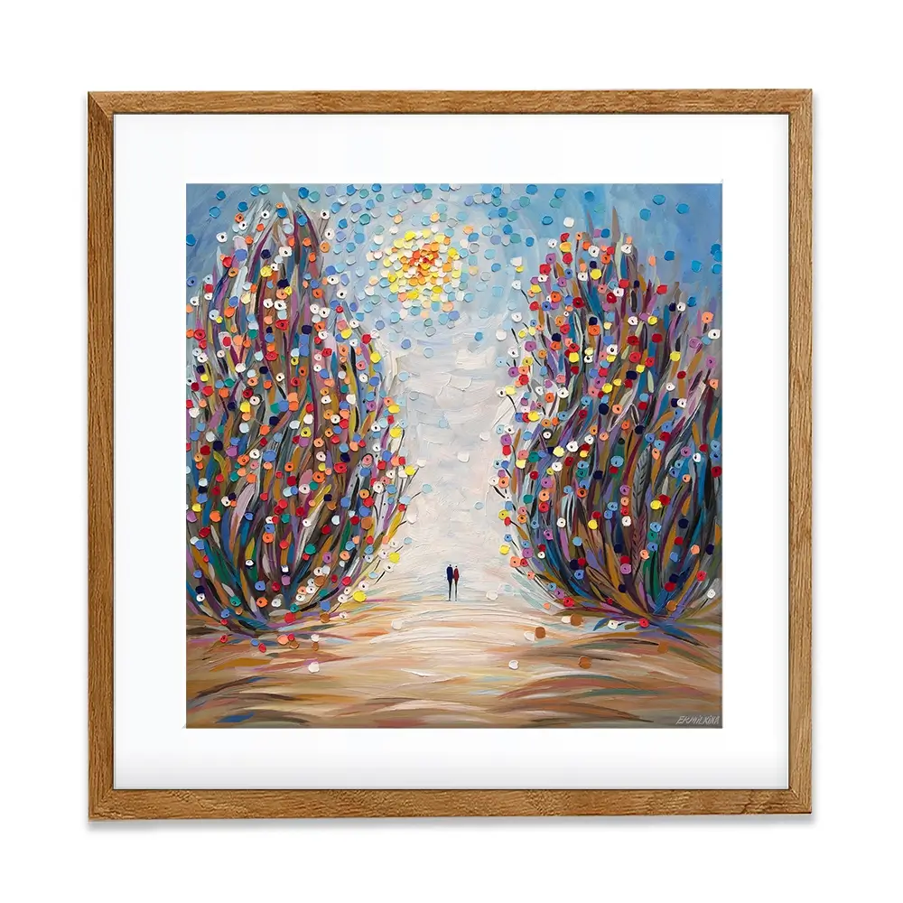 Among Flowers Square Framed Art Print Among Flowers Square Framed Art Print wall art product Ekaterina Ermilkina