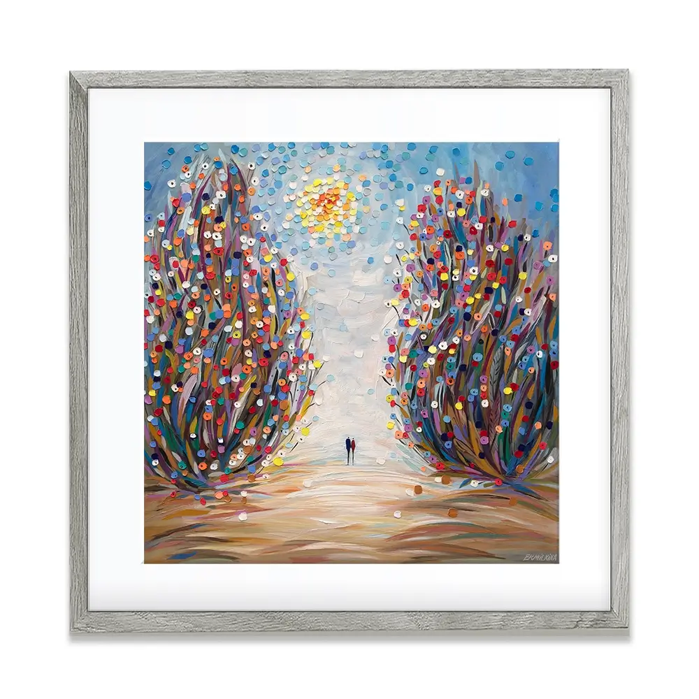 Among Flowers Square Framed Art Print Among Flowers Square Framed Art Print wall art product Ekaterina Ermilkina