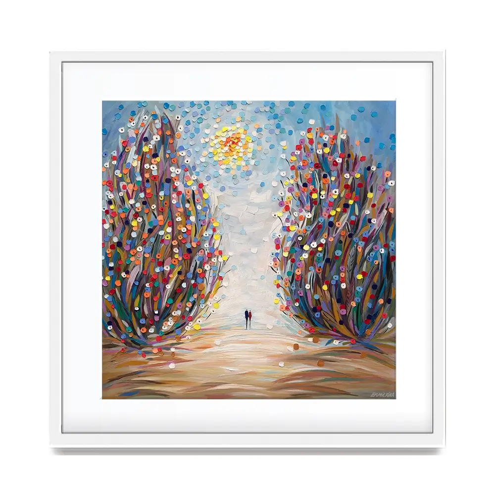 Among Flowers Square Framed Art Print Among Flowers Square Framed Art Print wall art product Ekaterina Ermilkina