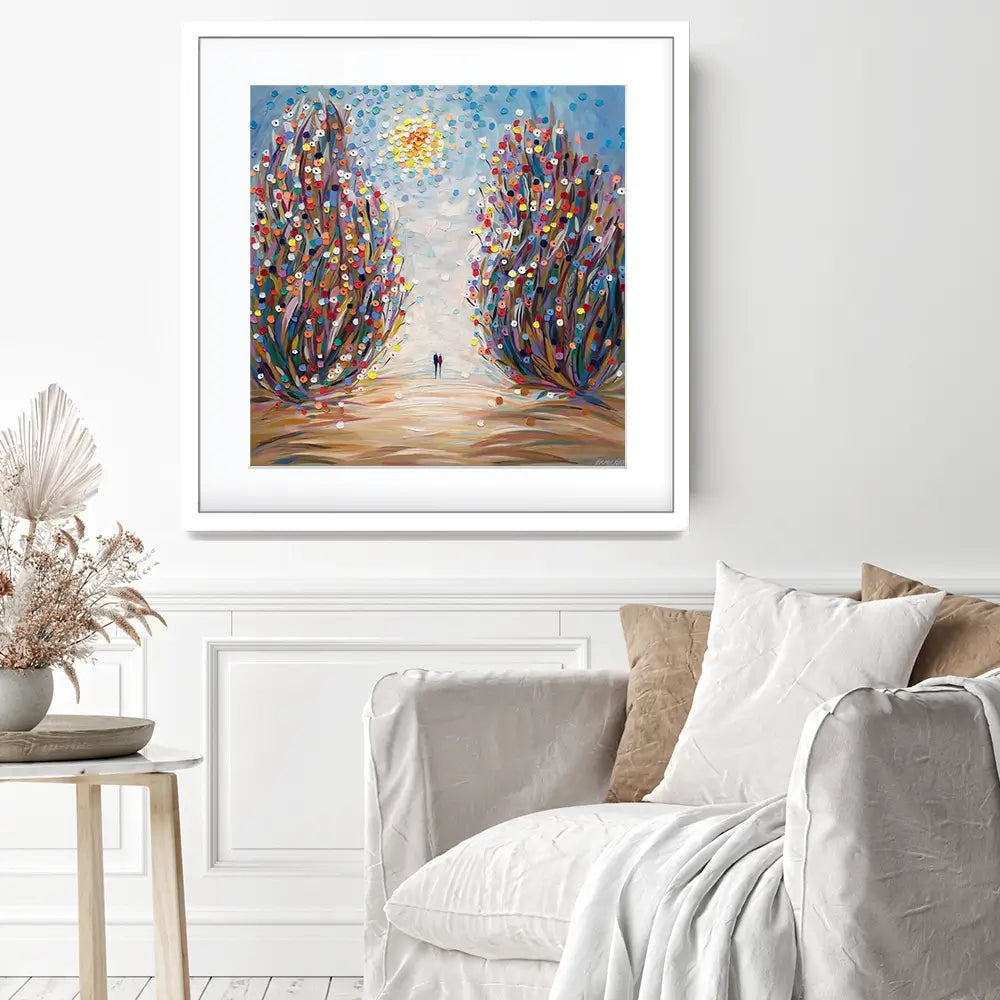 Among Flowers Square Framed Art Print Among Flowers Square Framed Art Print wall art product Ekaterina Ermilkina