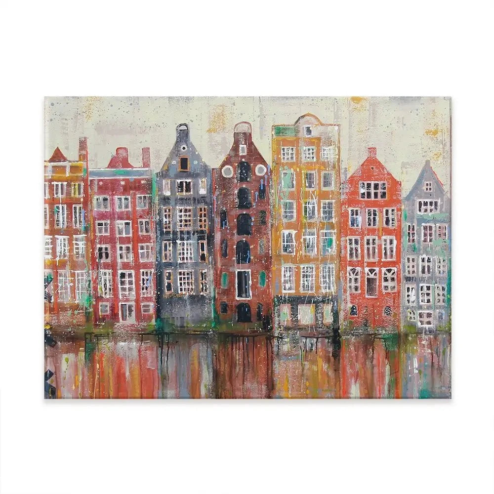 Amsterdam Damrak Canvas Print Amsterdam Damrak Canvas Print wall art product Studio Paint-Ing