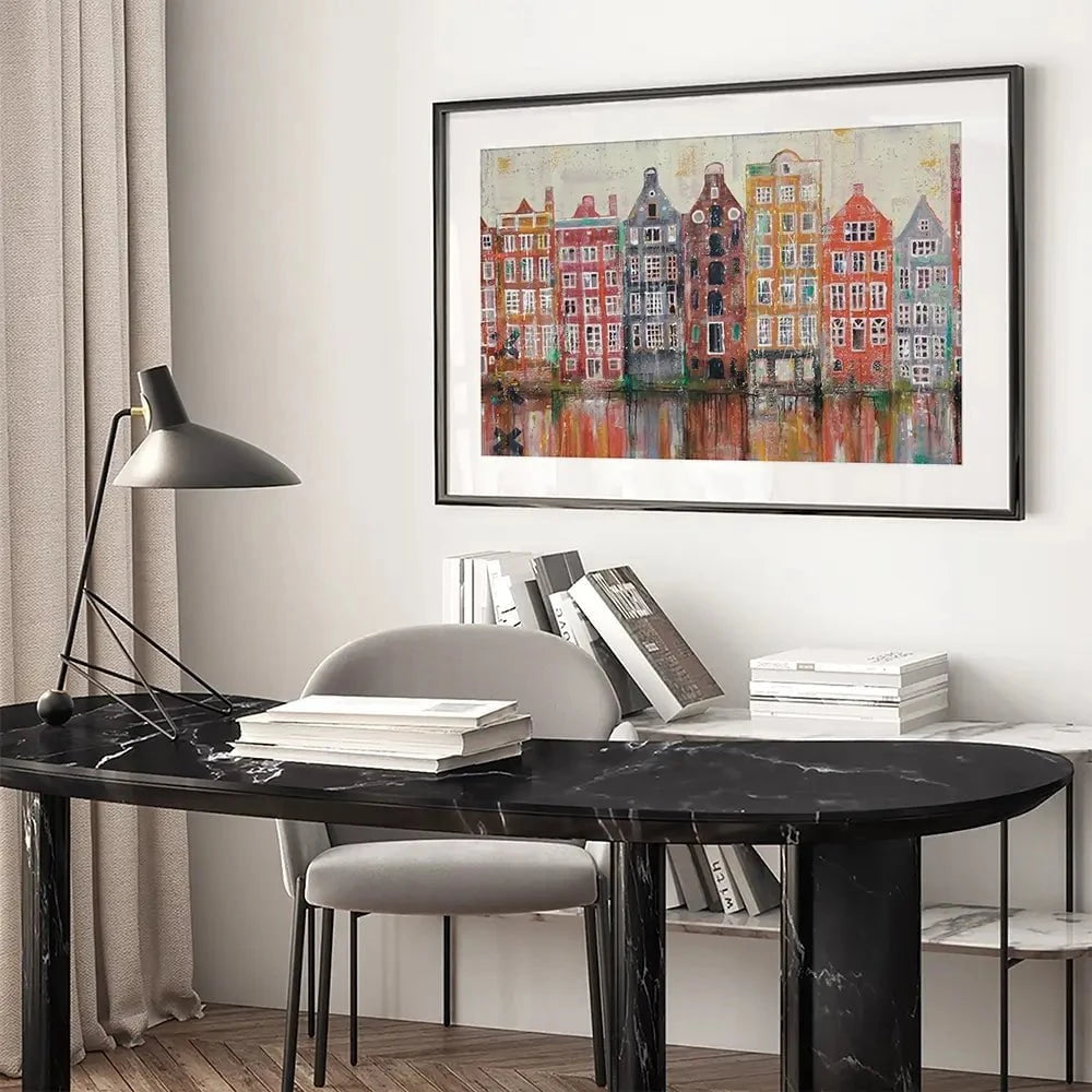 Amsterdam Damrak Framed Art Print Amsterdam Damrak Framed Art Print wall art product Studio Paint-Ing