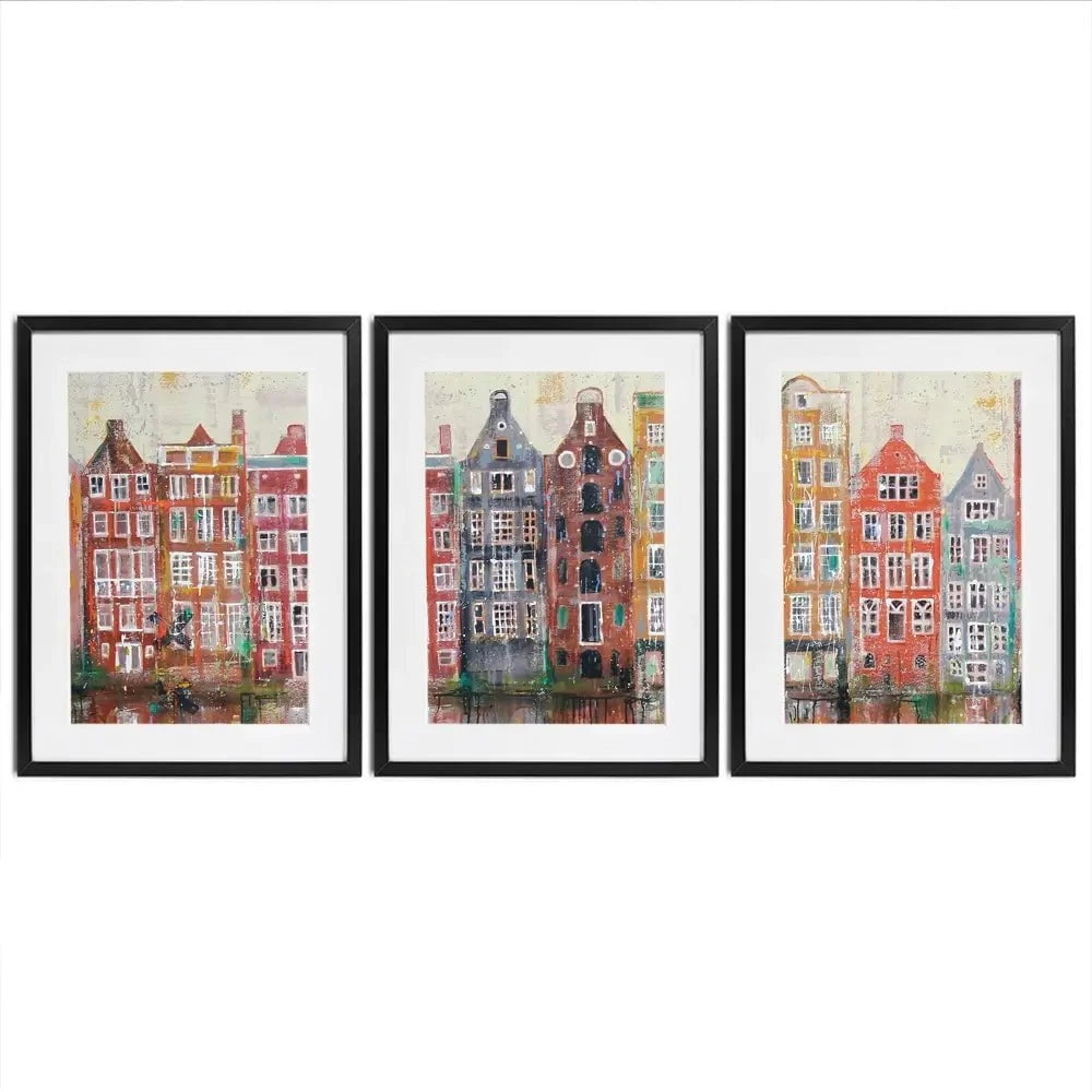 Amsterdam Damrak Framed Art Print Trio Amsterdam Damrak Framed Art Print Trio wall art product Studio Paint-Ing