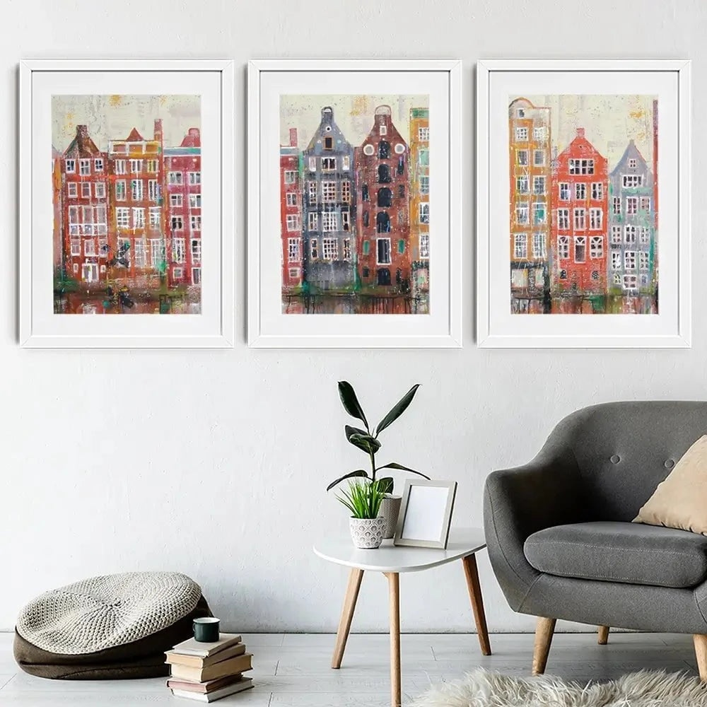 Amsterdam Damrak Framed Art Print Trio Amsterdam Damrak Framed Art Print Trio wall art product Studio Paint-Ing