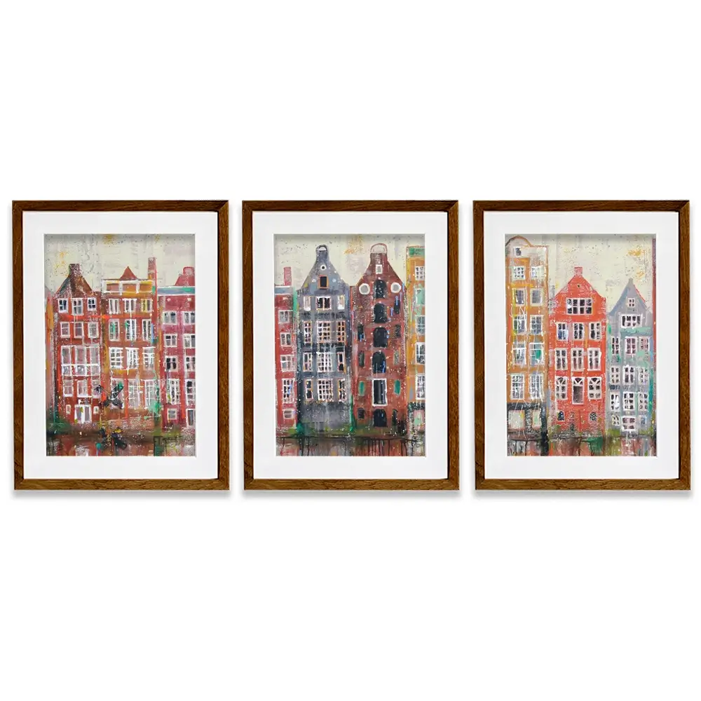 Amsterdam Damrak Framed Art Print Trio Amsterdam Damrak Framed Art Print Trio wall art product Studio Paint-Ing