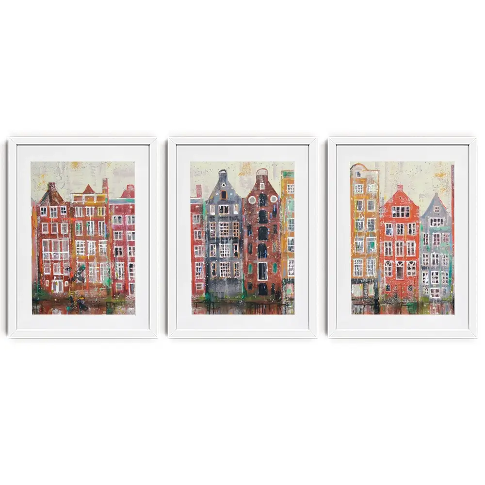 Amsterdam Damrak Framed Art Print Trio Amsterdam Damrak Framed Art Print Trio wall art product Studio Paint-Ing