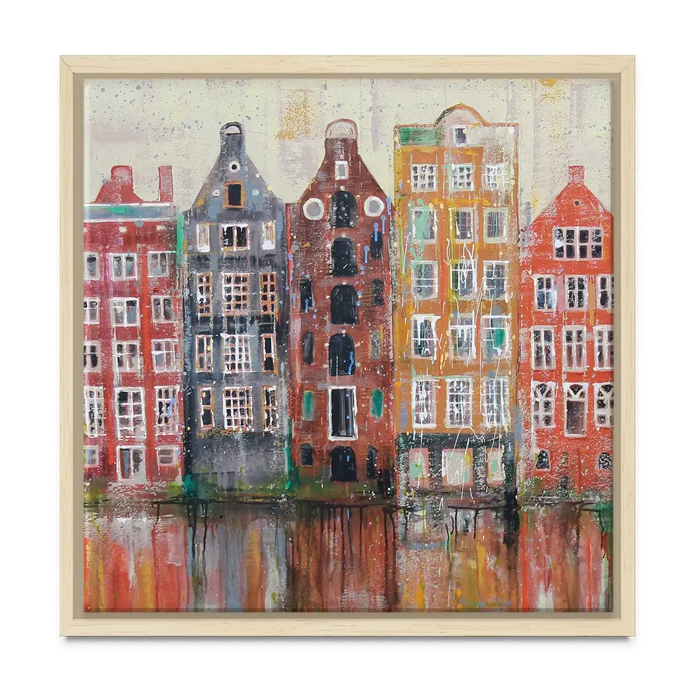 Amsterdam Damrak Square Canvas Print Amsterdam Damrak Square Canvas Print wall art product Studio Paint-Ing