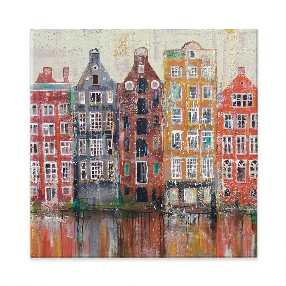 Amsterdam Damrak Square Canvas Print Amsterdam Damrak Square Canvas Print wall art product Studio Paint-Ing