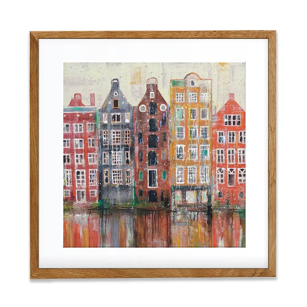 Amsterdam Damrak Square Framed Art Print Amsterdam Damrak Square Framed Art Print wall art product Studio Paint-Ing
