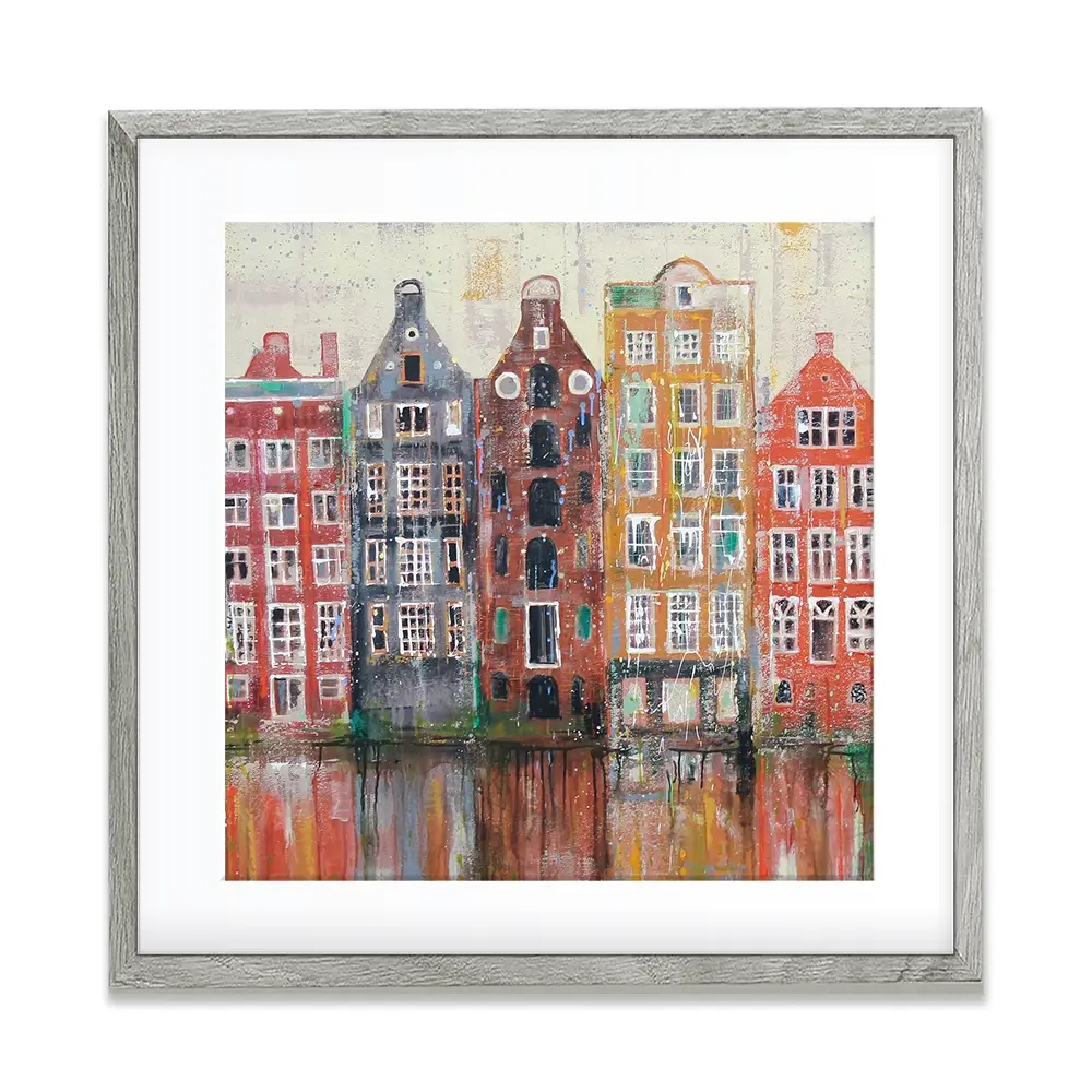Amsterdam Damrak Square Framed Art Print Amsterdam Damrak Square Framed Art Print wall art product Studio Paint-Ing