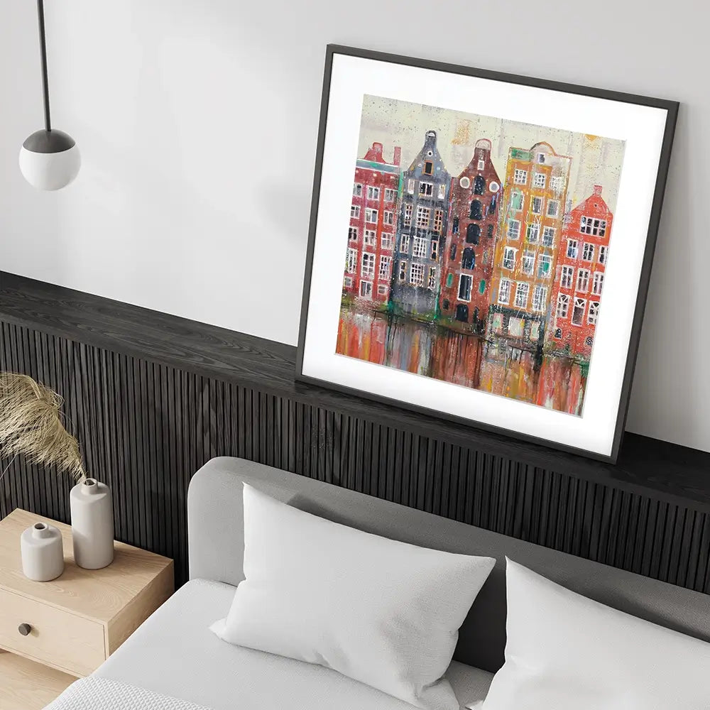 Amsterdam Damrak Square Framed Art Print Amsterdam Damrak Square Framed Art Print wall art product Studio Paint-Ing