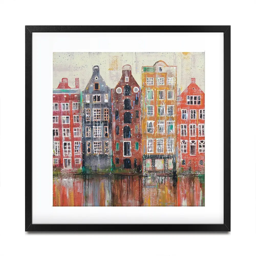 Amsterdam Damrak Square Framed Art Print Amsterdam Damrak Square Framed Art Print wall art product Studio Paint-Ing