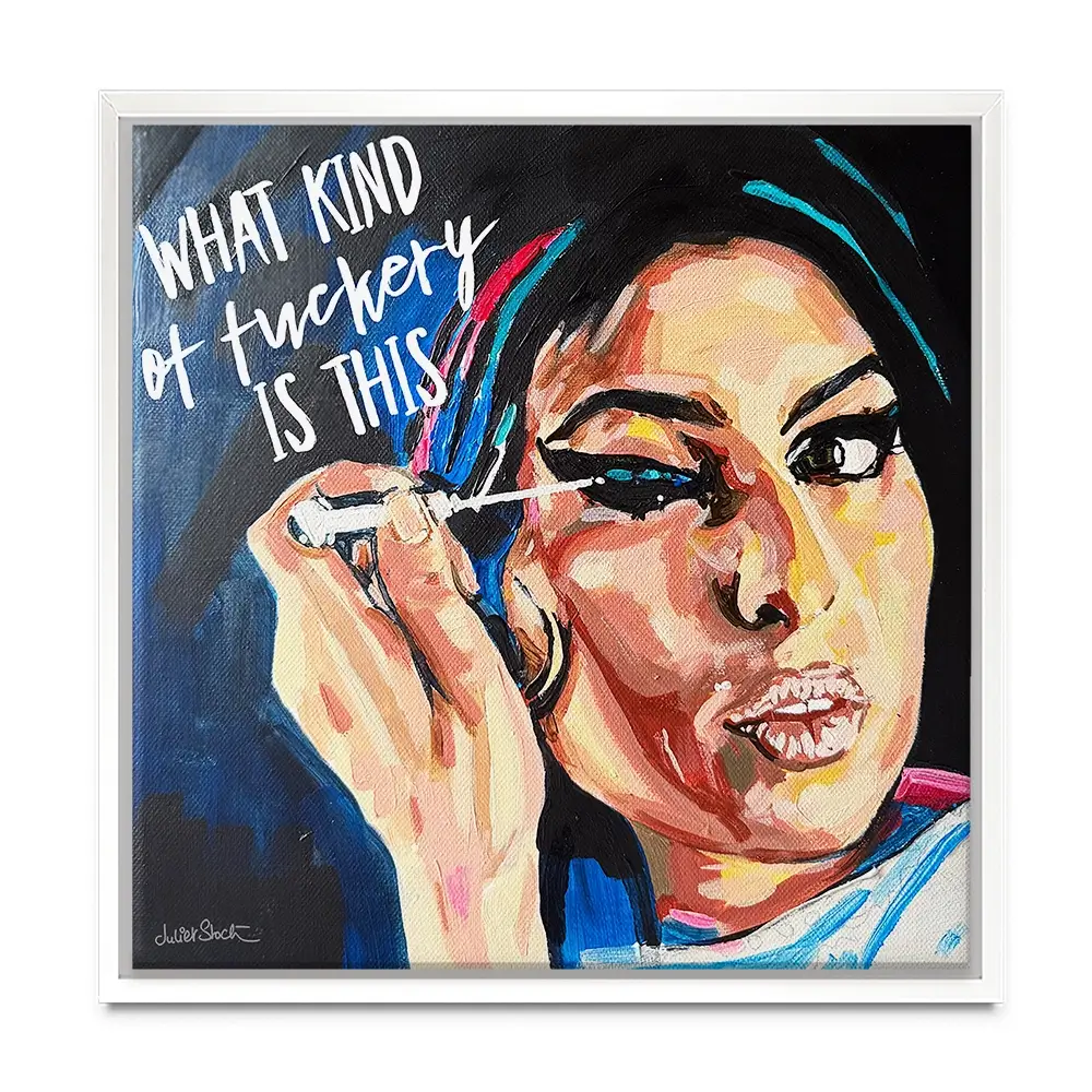 Amy Winehouse Mirror Image Square Canvas Print Amy Winehouse Mirror Image Square Canvas Print wall art product Juliet Stockton