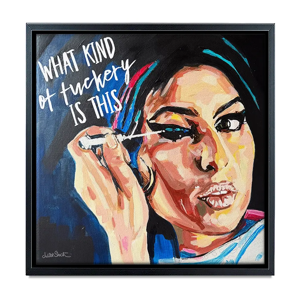 Amy Winehouse Mirror Image Square Canvas Print Amy Winehouse Mirror Image Square Canvas Print wall art product Juliet Stockton