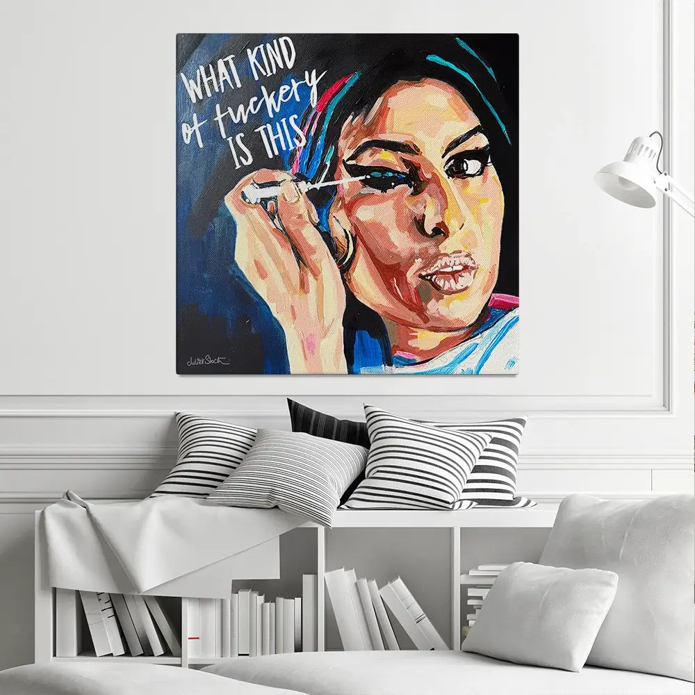 Amy Winehouse Mirror Image Square Canvas Print Amy Winehouse Mirror Image Square Canvas Print wall art product Juliet Stockton