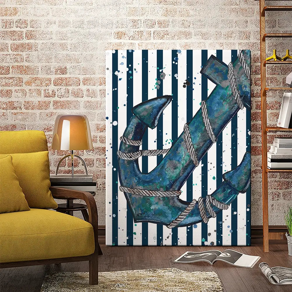 Anchored Canvas Print Anchored Canvas Print wall art product Emma LC Art