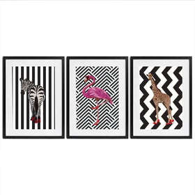 Animals In Heels Framed Art Print Trio Animals In Heels Framed Art Print Trio wall art product Sarah Manovski