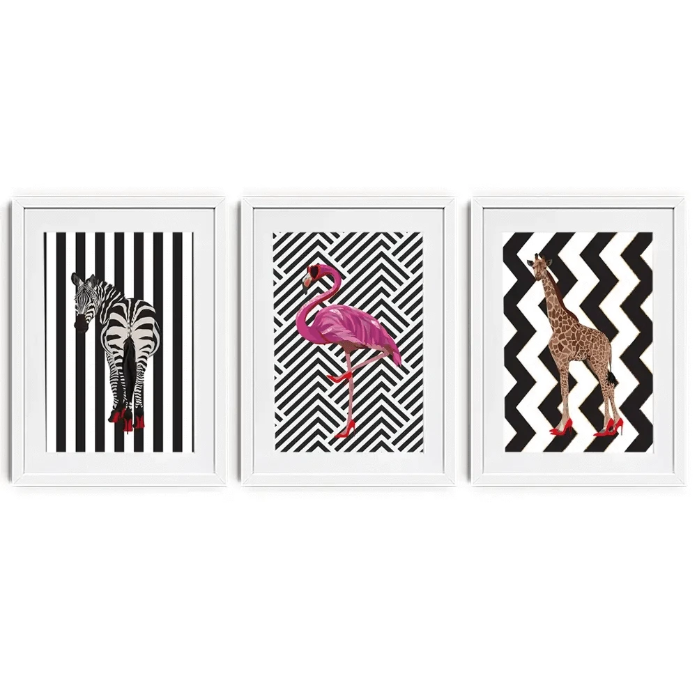 Animals In Heels Framed Art Print Trio Animals In Heels Framed Art Print Trio wall art product Sarah Manovski