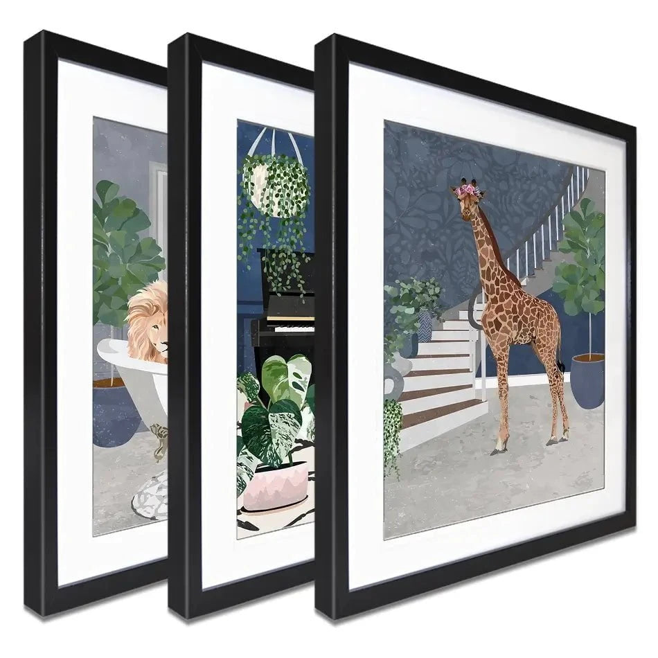 Animals In The House Framed Art Print Trio Animals In The House Framed Art Print Trio wall art product Sarah Manovski