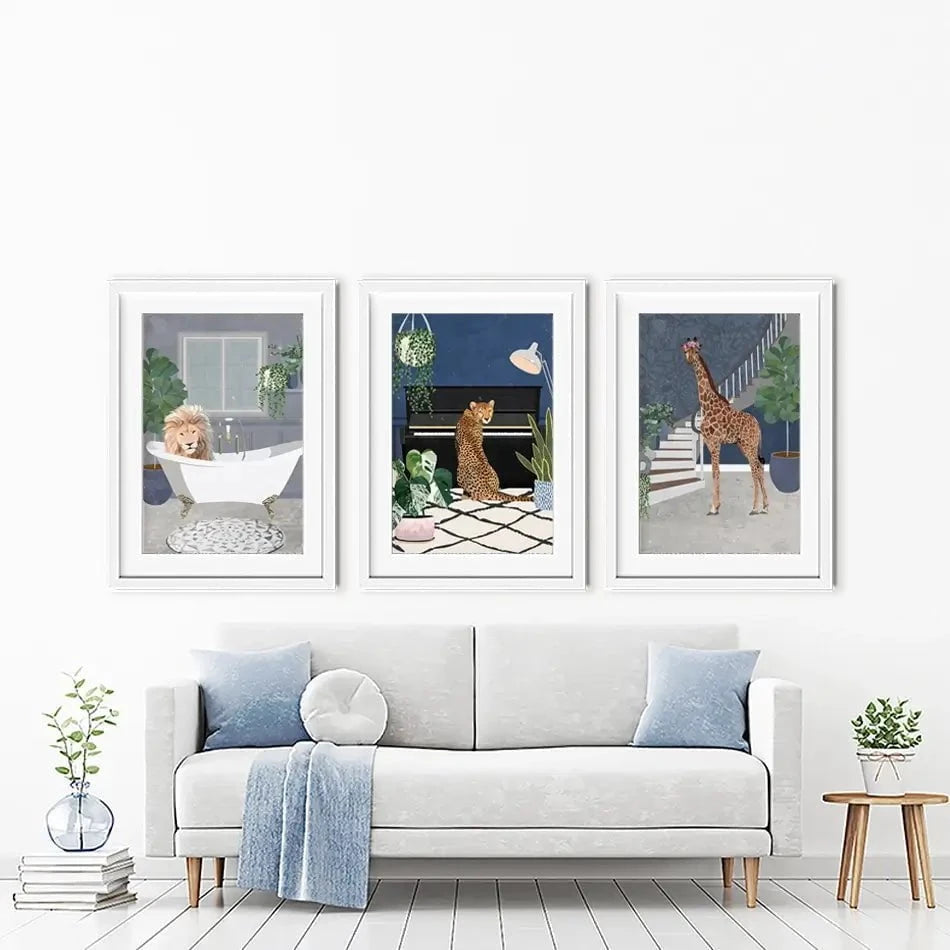 Animals In The House Framed Art Print Trio Animals In The House Framed Art Print Trio wall art product Sarah Manovski