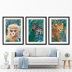 Animals In The Jungle 2 Framed Art Print Trio Animals In The Jungle 2 Framed Art Print Trio wall art product Sarah Manovski