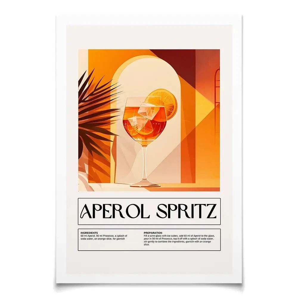 Aperol Spritz Recipe Art Print Aperol Spritz Recipe Art Print wall art product Art Print Shop