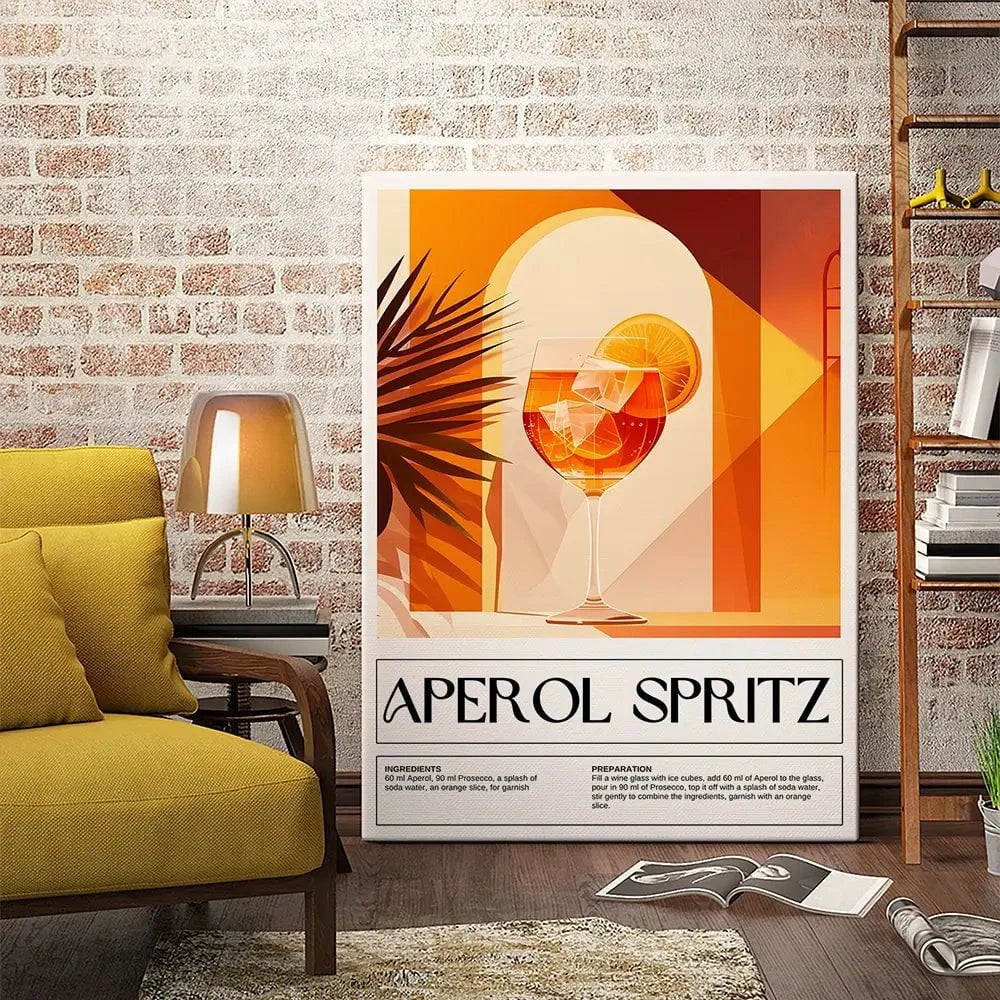 Aperol Spritz Recipe Canvas Print Aperol Spritz Recipe Canvas Print wall art product Art Print Shop