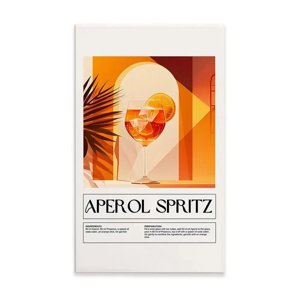 Aperol Spritz Recipe Canvas Print Aperol Spritz Recipe Canvas Print wall art product Art Print Shop