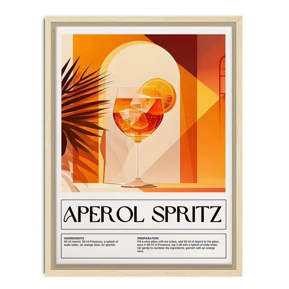 Aperol Spritz Recipe Canvas Print Aperol Spritz Recipe Canvas Print wall art product Art Print Shop