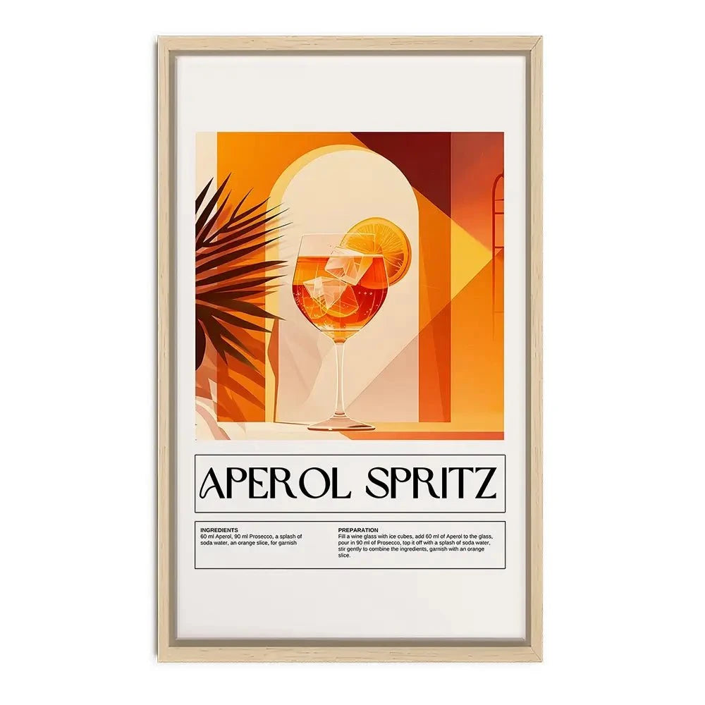 Aperol Spritz Recipe Canvas Print Aperol Spritz Recipe Canvas Print wall art product Art Print Shop