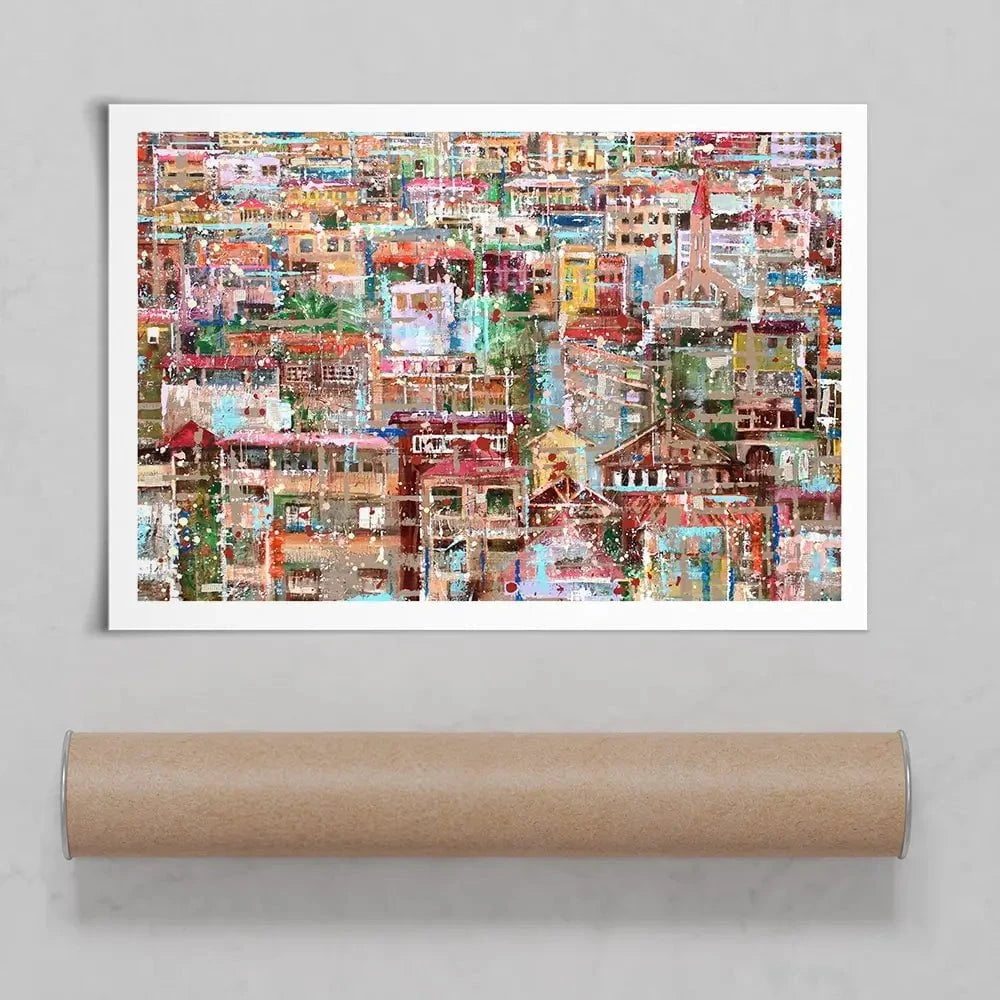 Art City Houses Art Print Art City Houses Art Print wall art product Studio Paint-Ing