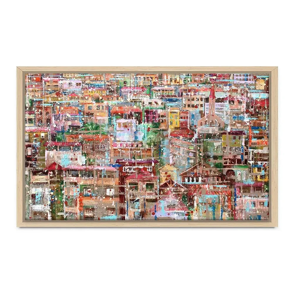 Art City Houses Canvas Print Art City Houses Canvas Print wall art product Studio Paint-Ing