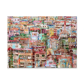 Art City Houses Canvas Print Art City Houses Canvas Print wall art product Studio Paint-Ing