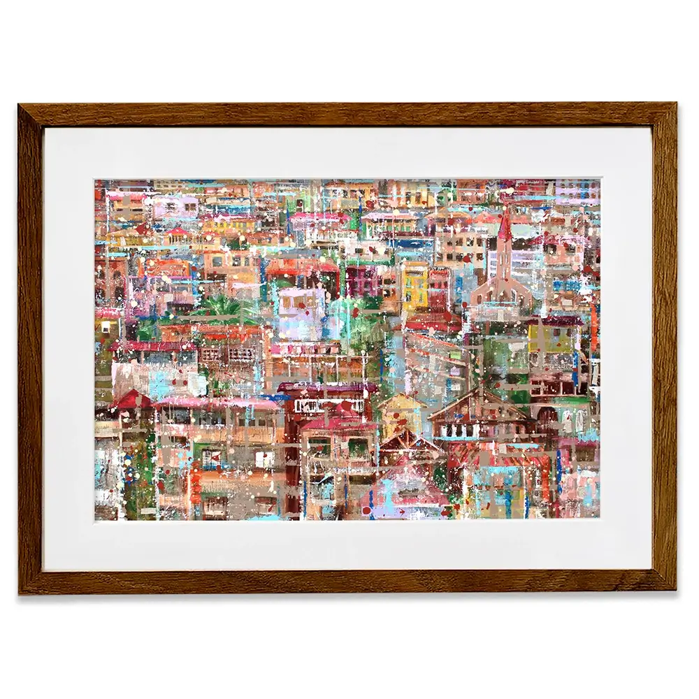 Art City Houses Framed Art Print Art City Houses Framed Art Print wall art product Studio Paint-Ing