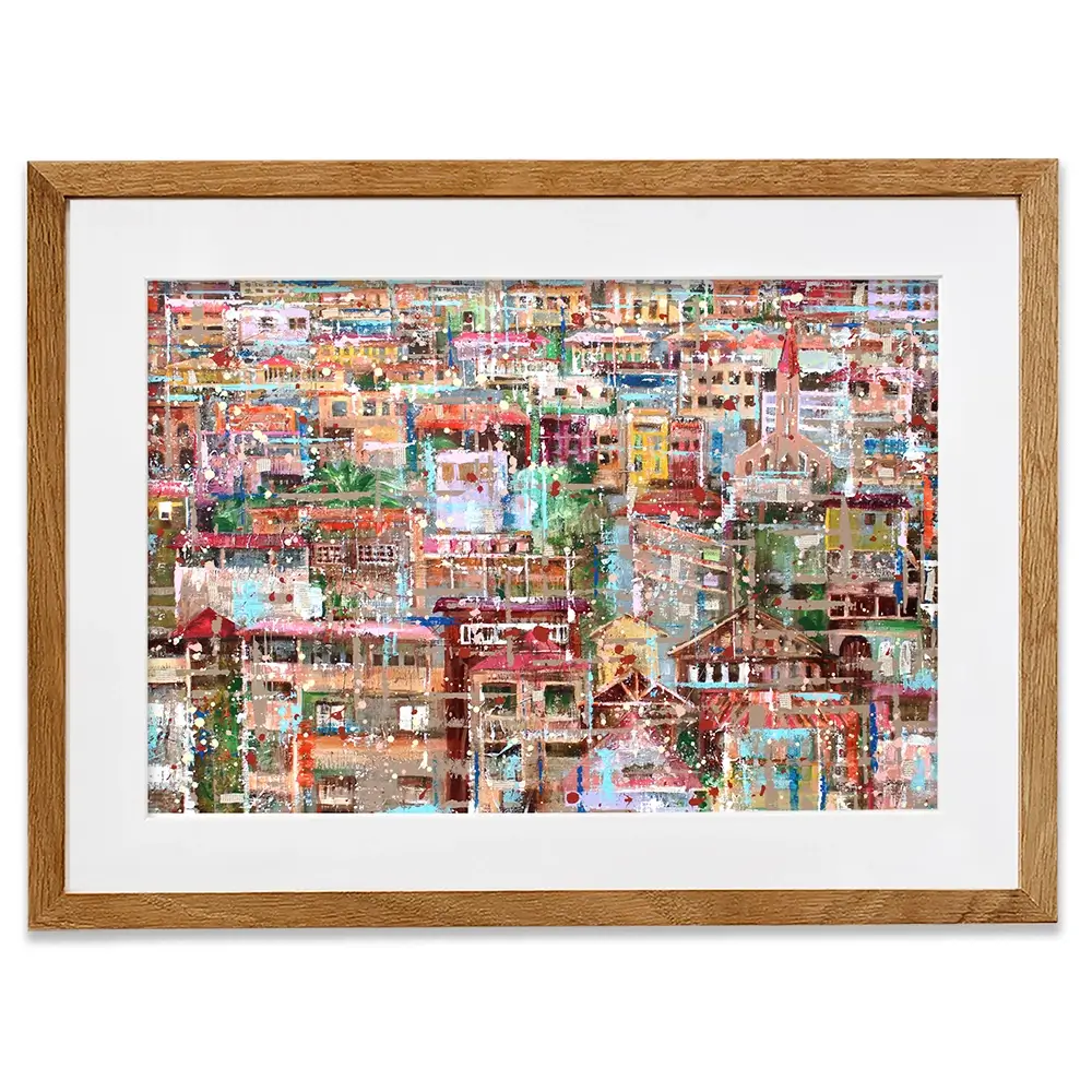 Art City Houses Framed Art Print Art City Houses Framed Art Print wall art product Studio Paint-Ing