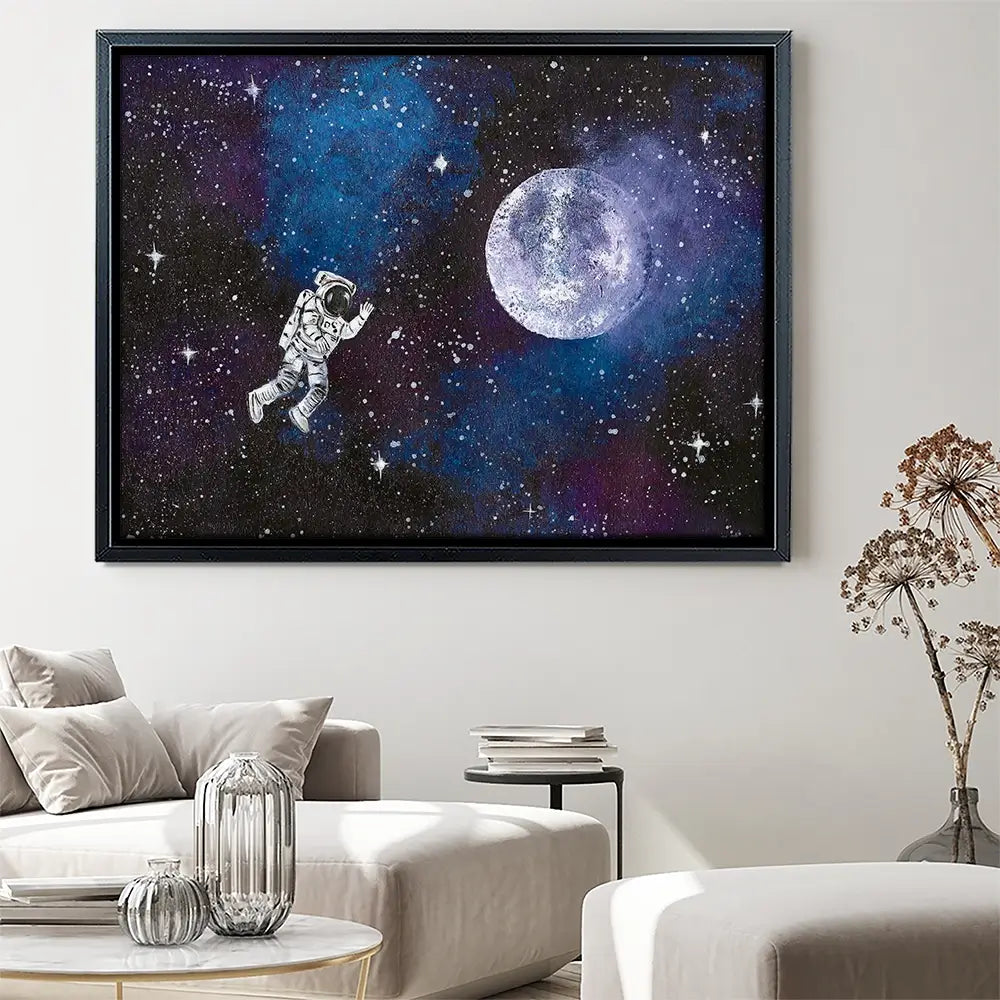 Astronaut Moon Canvas Print Astronaut Moon Canvas Print wall art product Emma LC Art