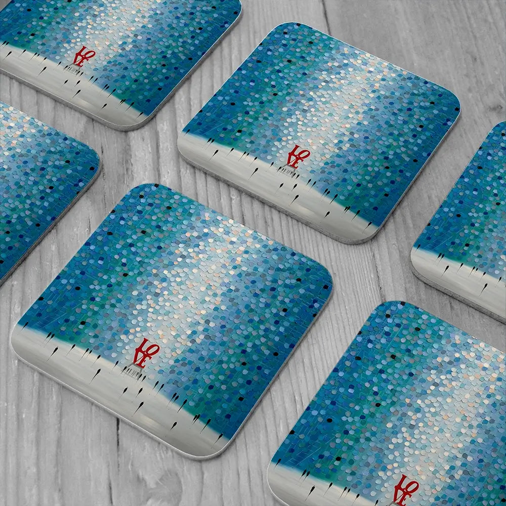 At The Heart Of Love Coaster Set At The Heart Of Love Coaster Set wall art product Ekaterina Ermilkina