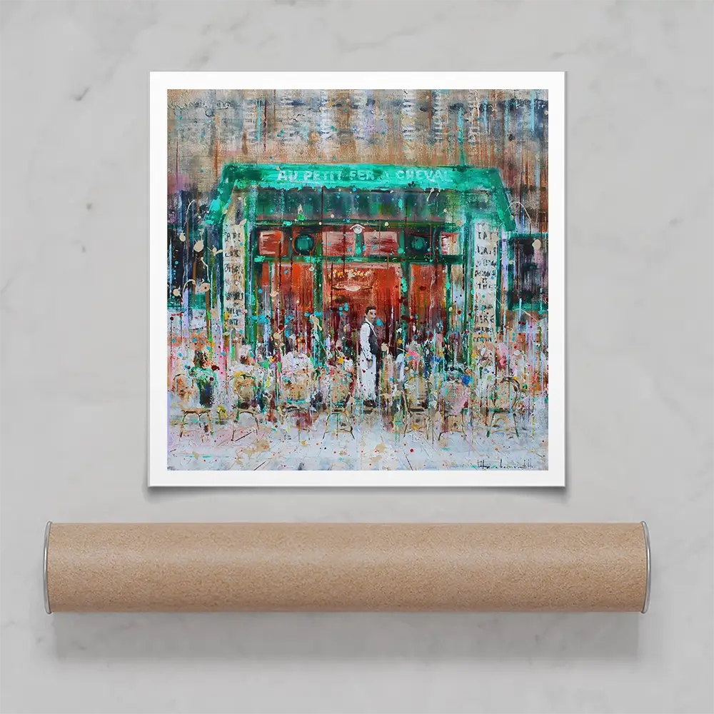 Au Petit Fer A Cheval Square Art Print Au Petit Fer A Cheval Square Art Print wall art product Studio Paint-Ing